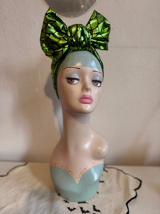 Metallic green headband