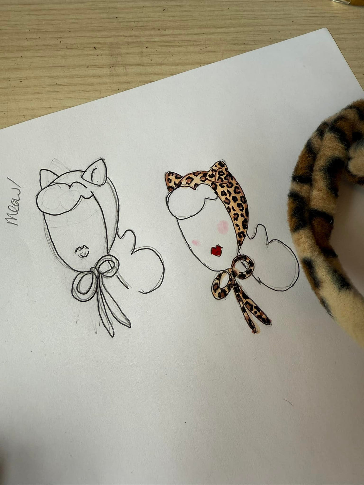 Cat Bonnet in Leopard Print