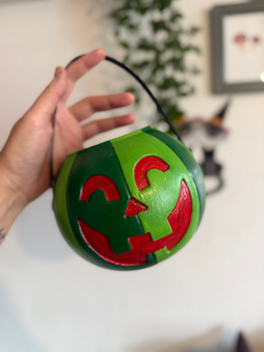 Creepy Crafting: Summerween Jack-o-melons (real & plastic!)