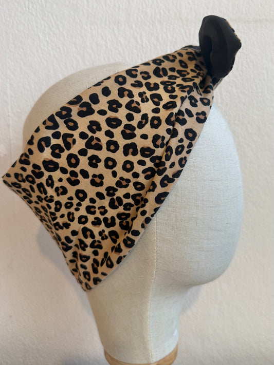 Leopard Print Headscarf (self tie)