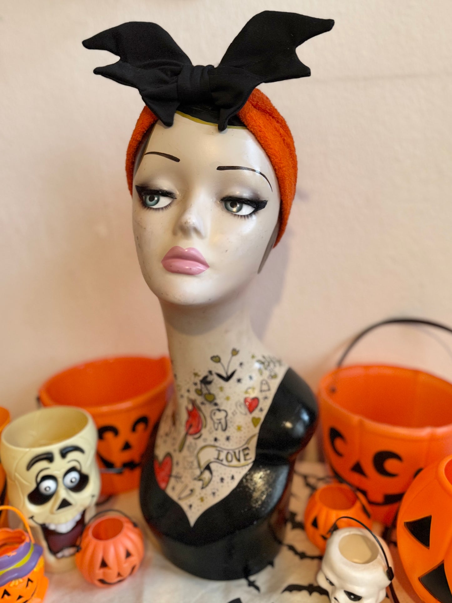Bat Headband in Orange