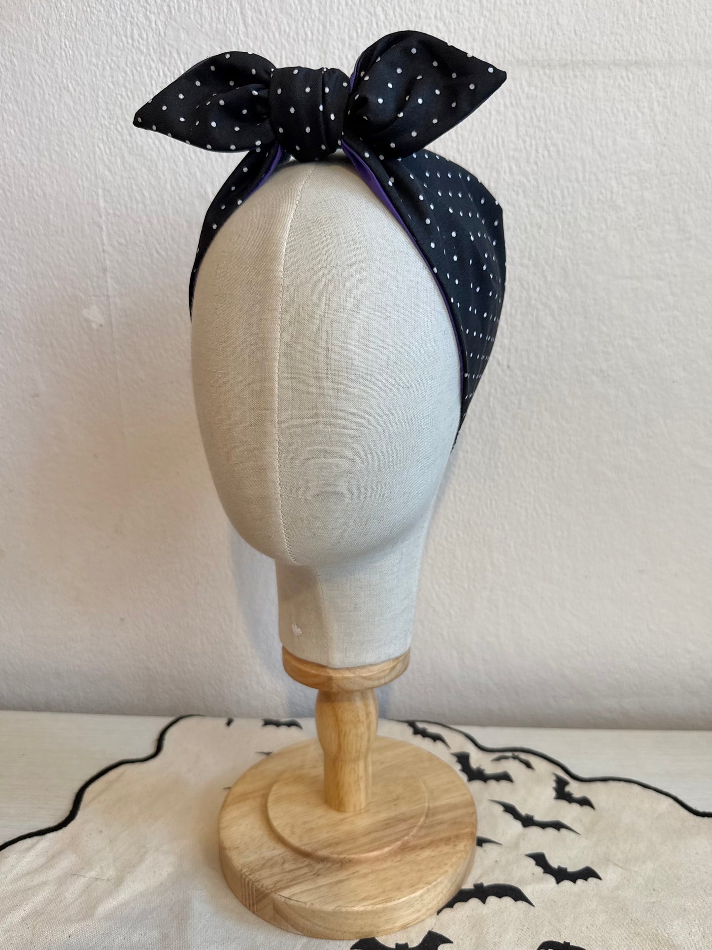 Polka Dot Headscarf (self tie)