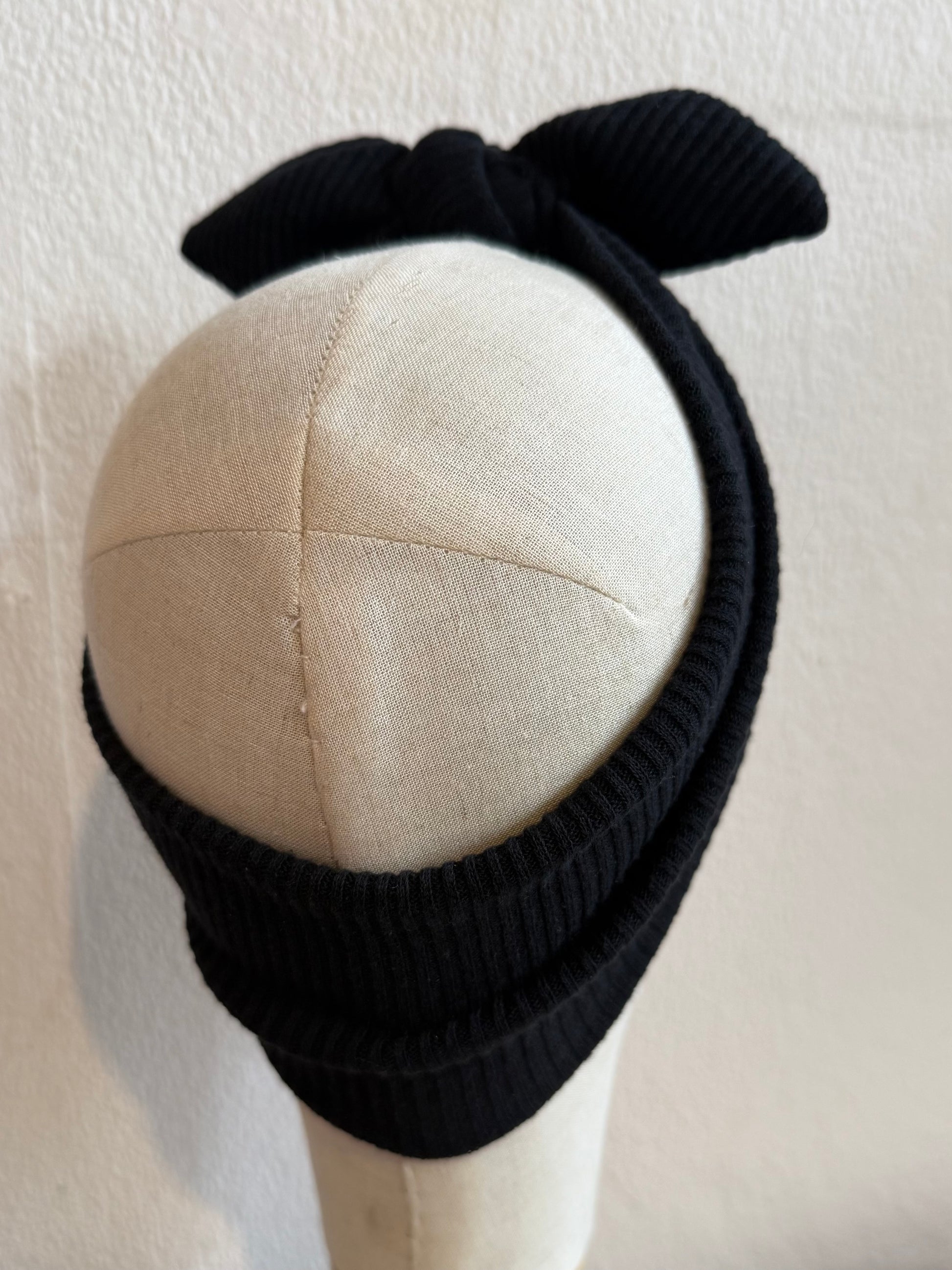 black jersey alternative headscarf headband