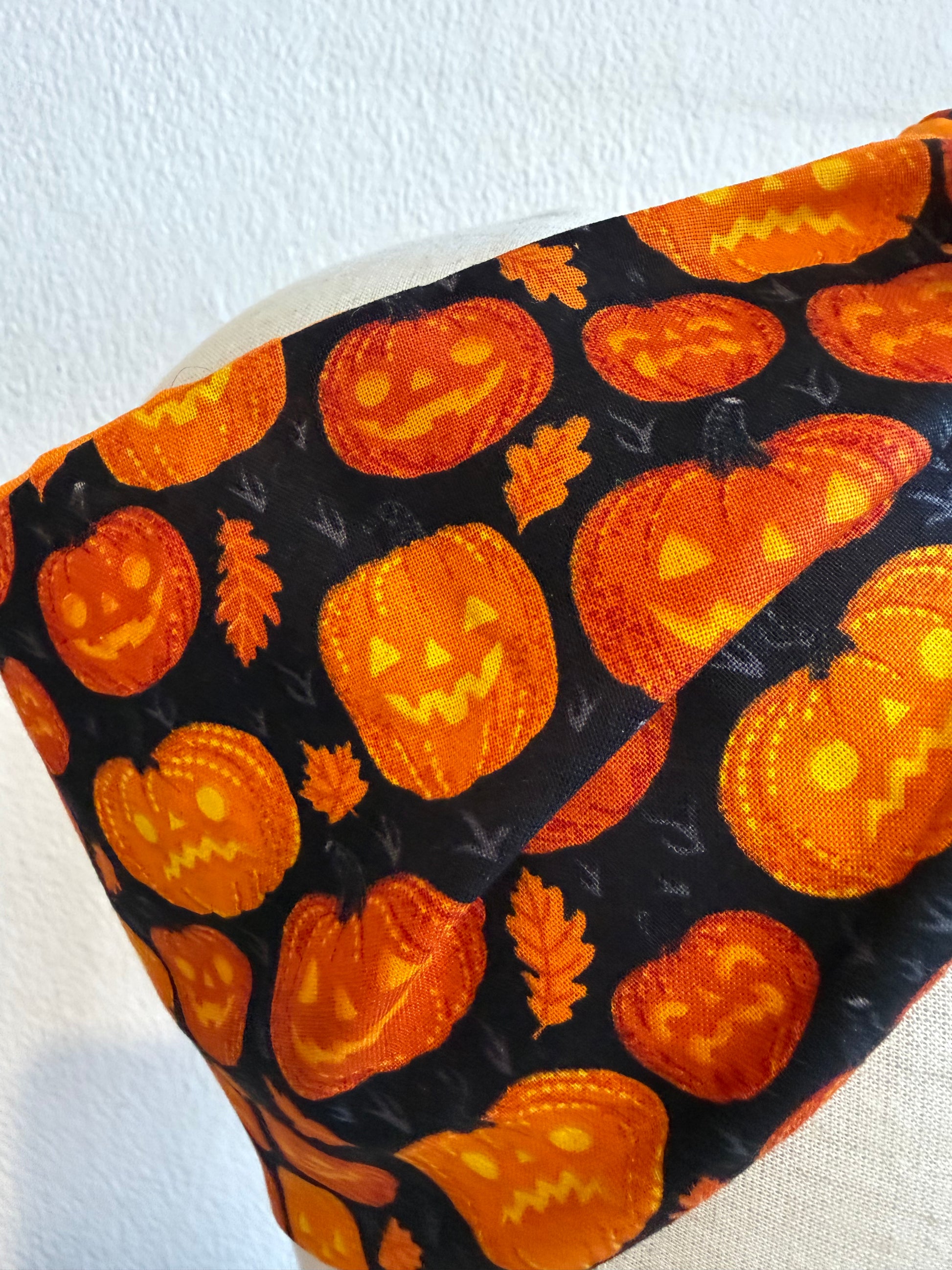 halloween pumpkin print alternative fashion headscarf