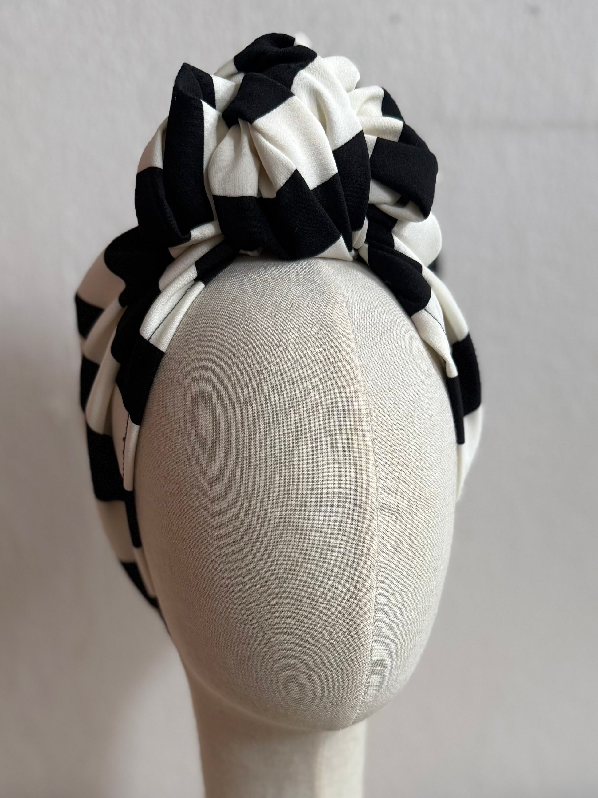 spooky striped stretchy turban