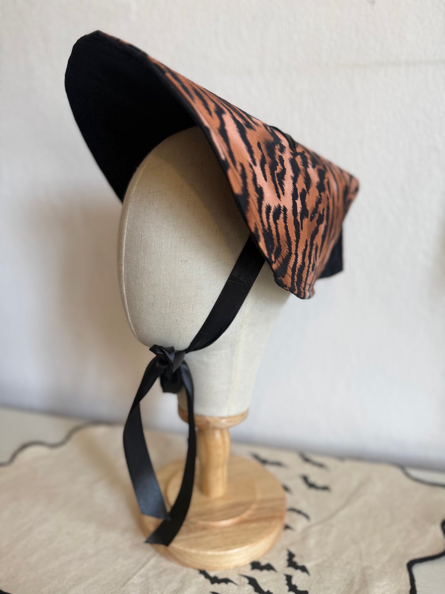 SALE ITEM: Tiger Print/Black Handmade Sun Hat