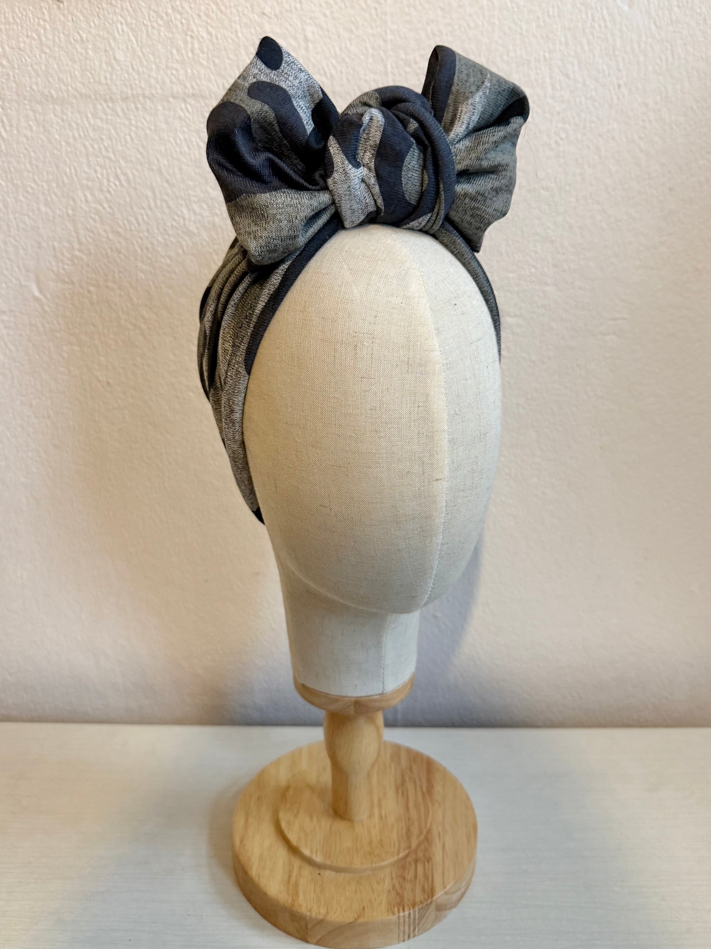 Camo Print Alternative Fashion Pre-tied Turban (Full Coverage)