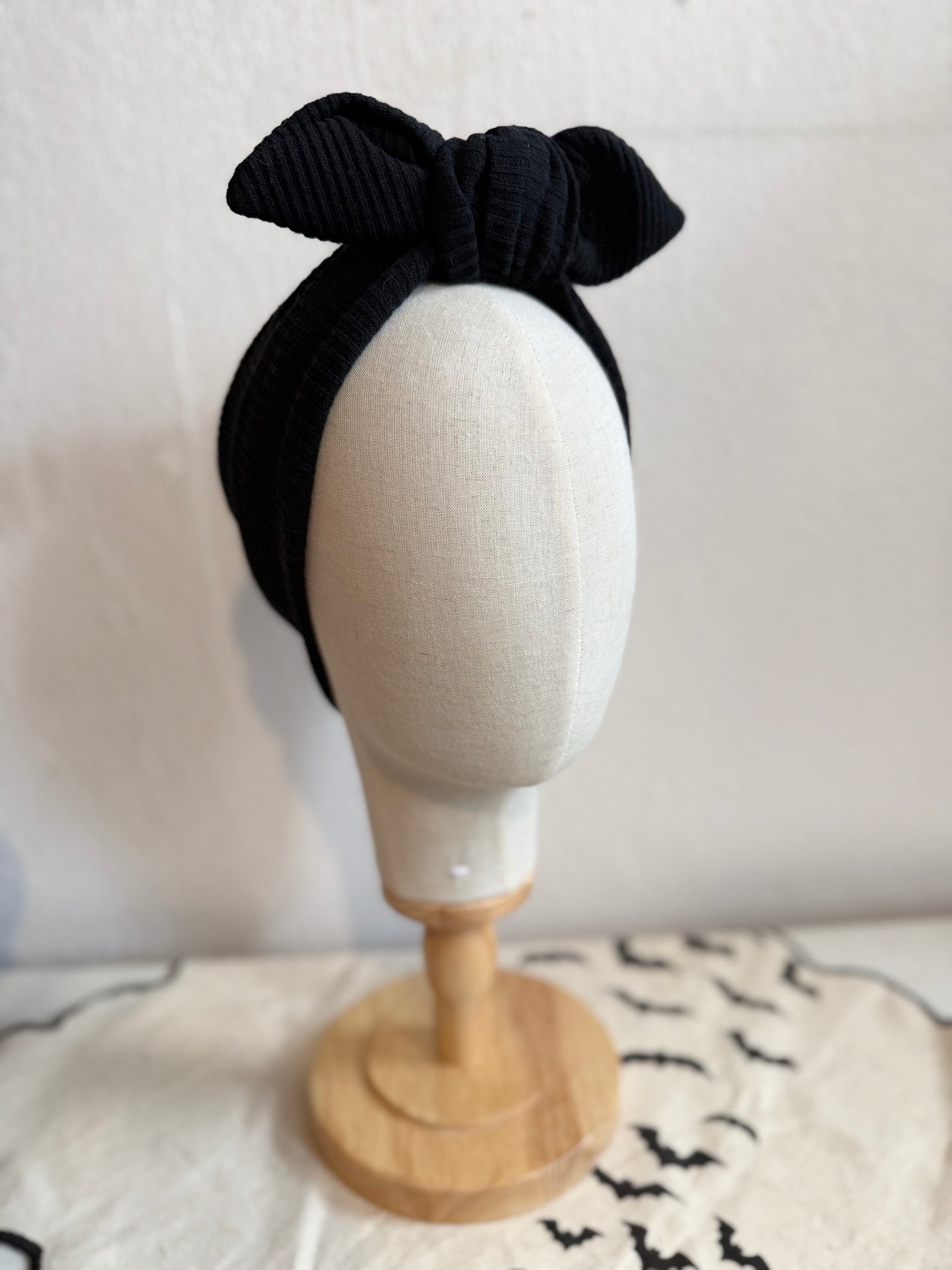 black jersey alternative headscarf headband