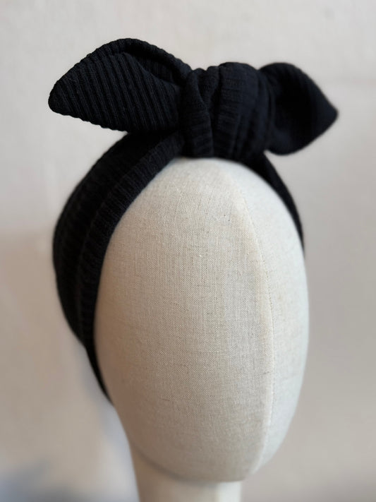 black jersey alternative headscarf headband