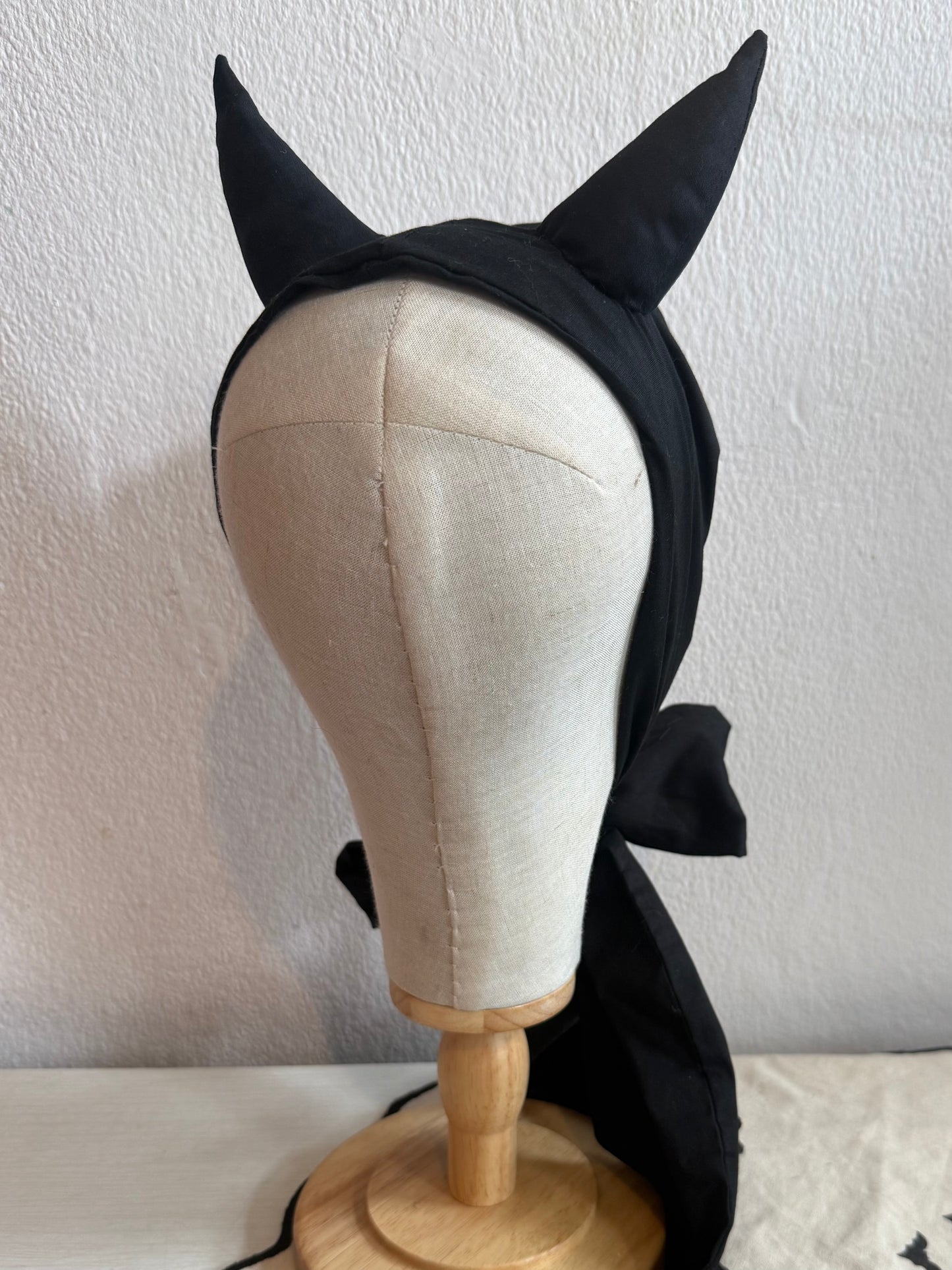 Black devil horn alternative hat headband