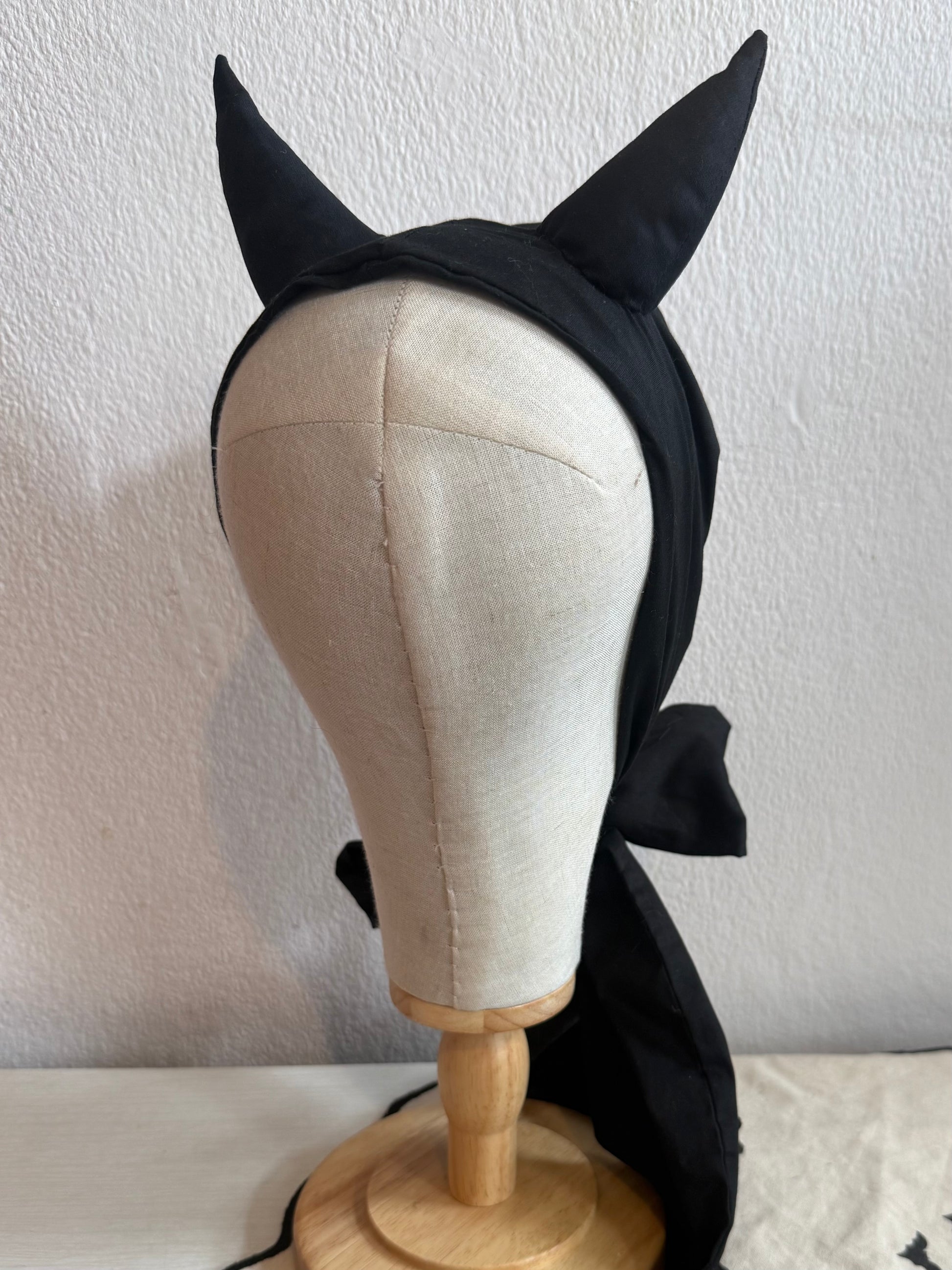 Black devil horn alternative hat headband