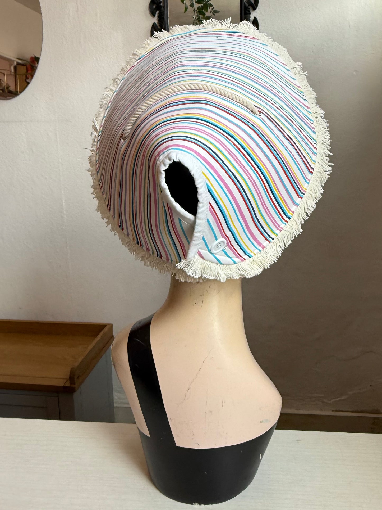 Striped retro sun hat 