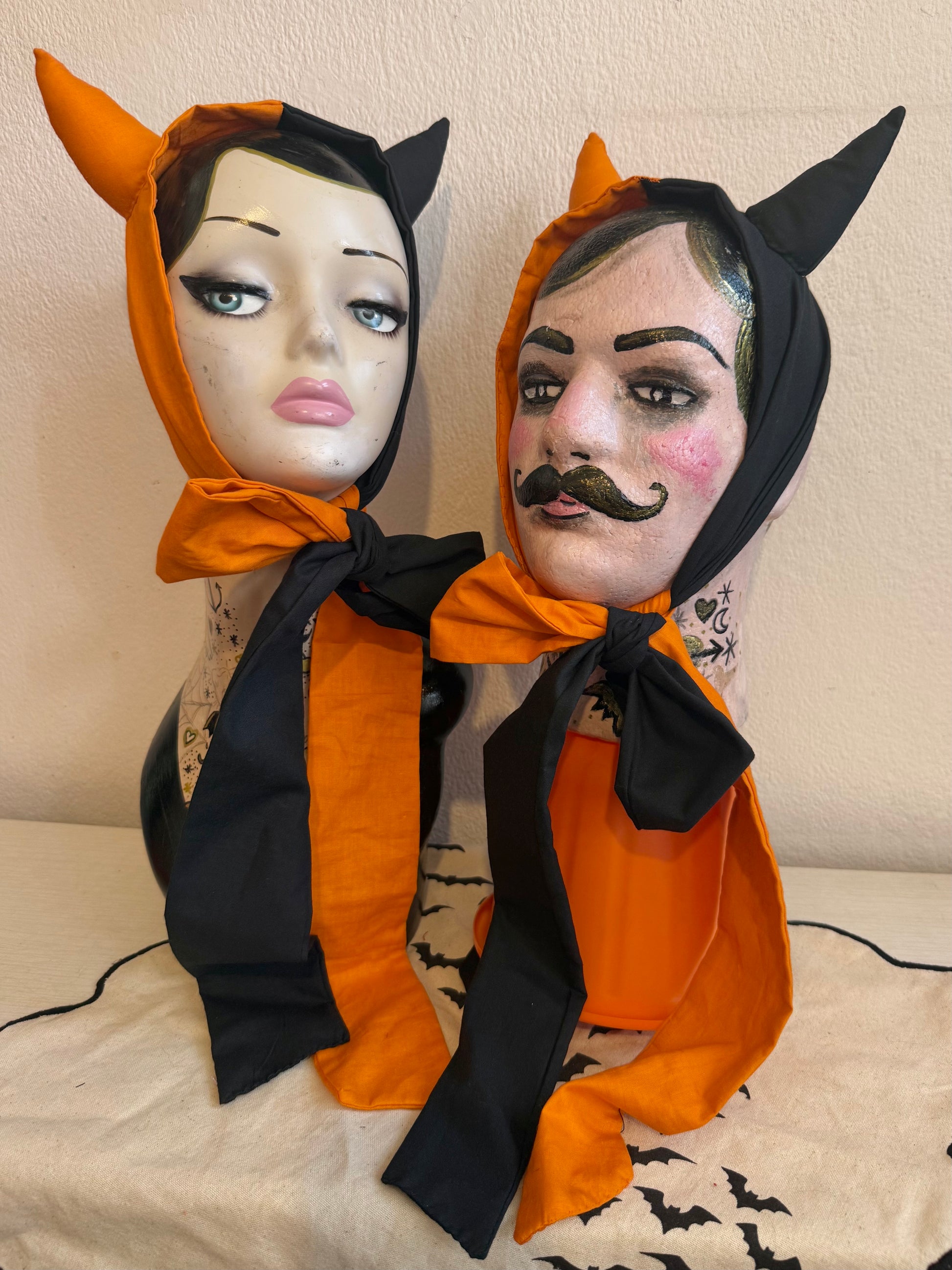 halloween jester devil horns alternative fashion piece 