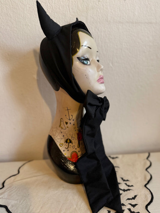 Little Devil Vintage Style Headband in Black