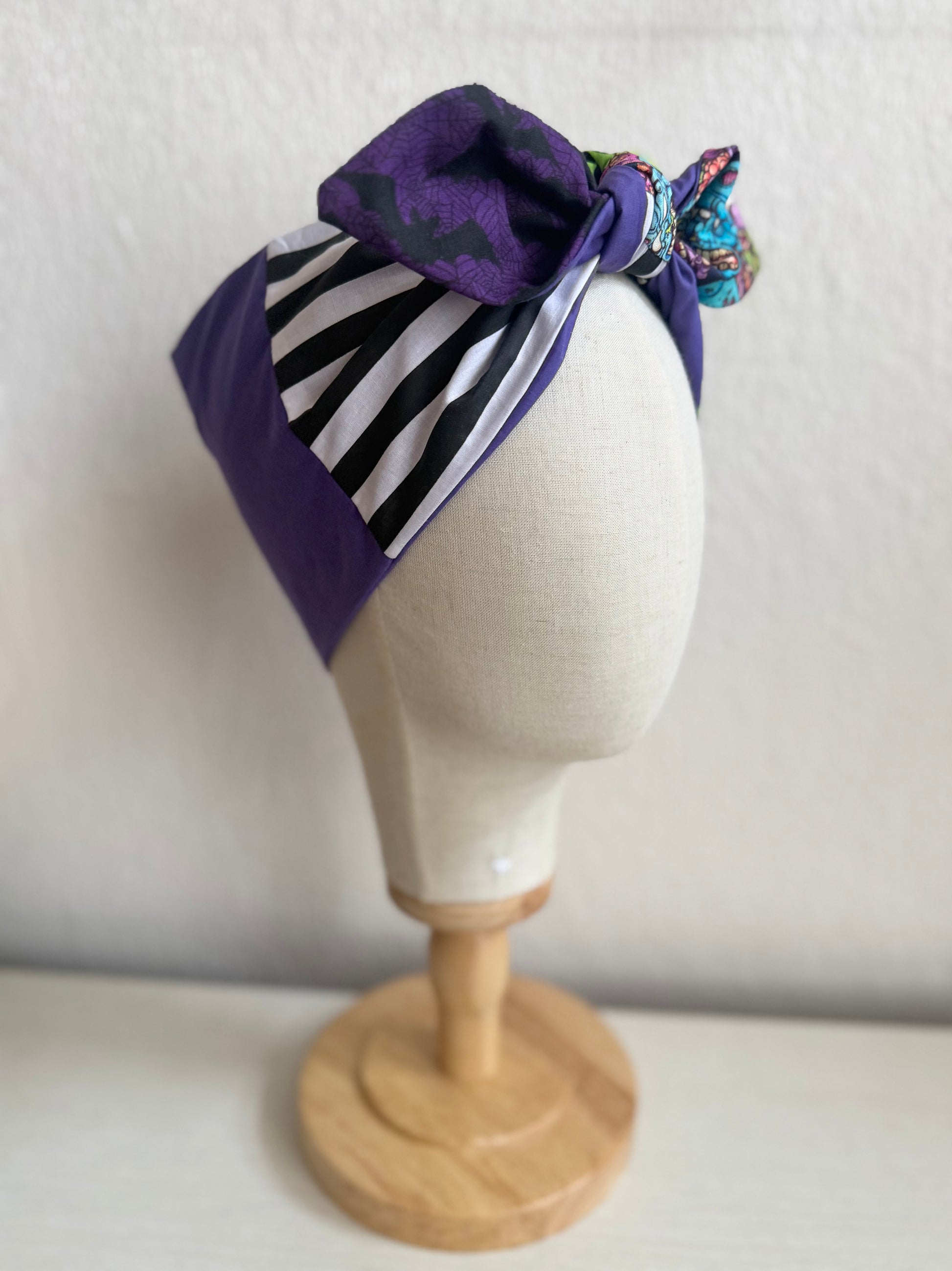Patchwork Spooky Headscarf summerween halloween alternative