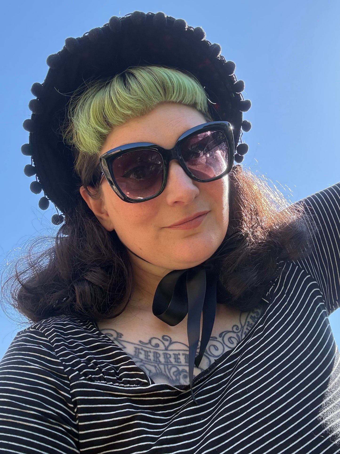 Black Gothic Sun Hat (Made To Order)