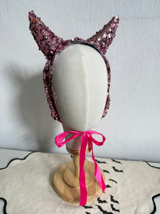 SALE ITEM: Pink Sparkly Devil Headpiece
