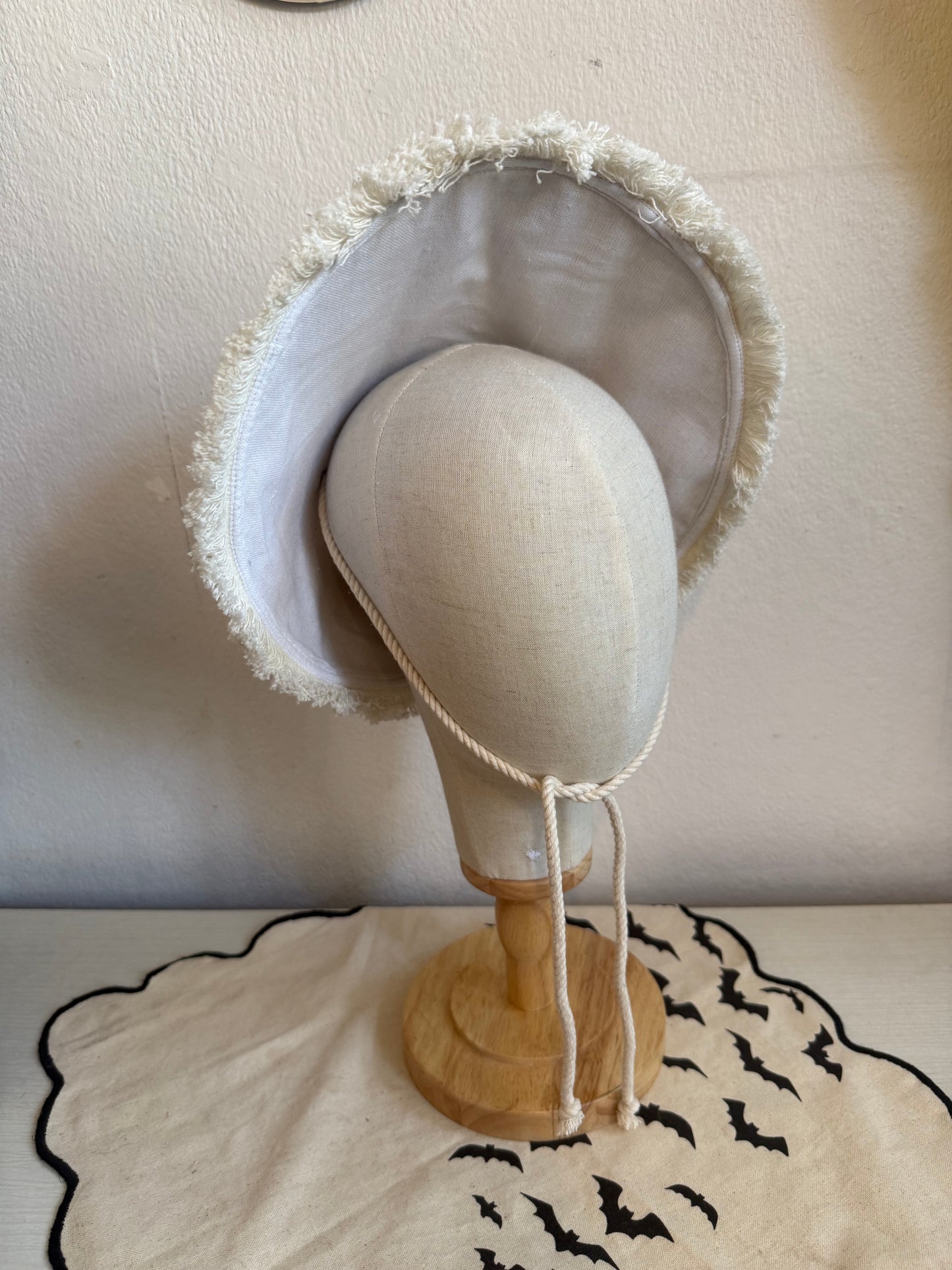 50% OFF SALE ITEM: Cream/White Sun Hat