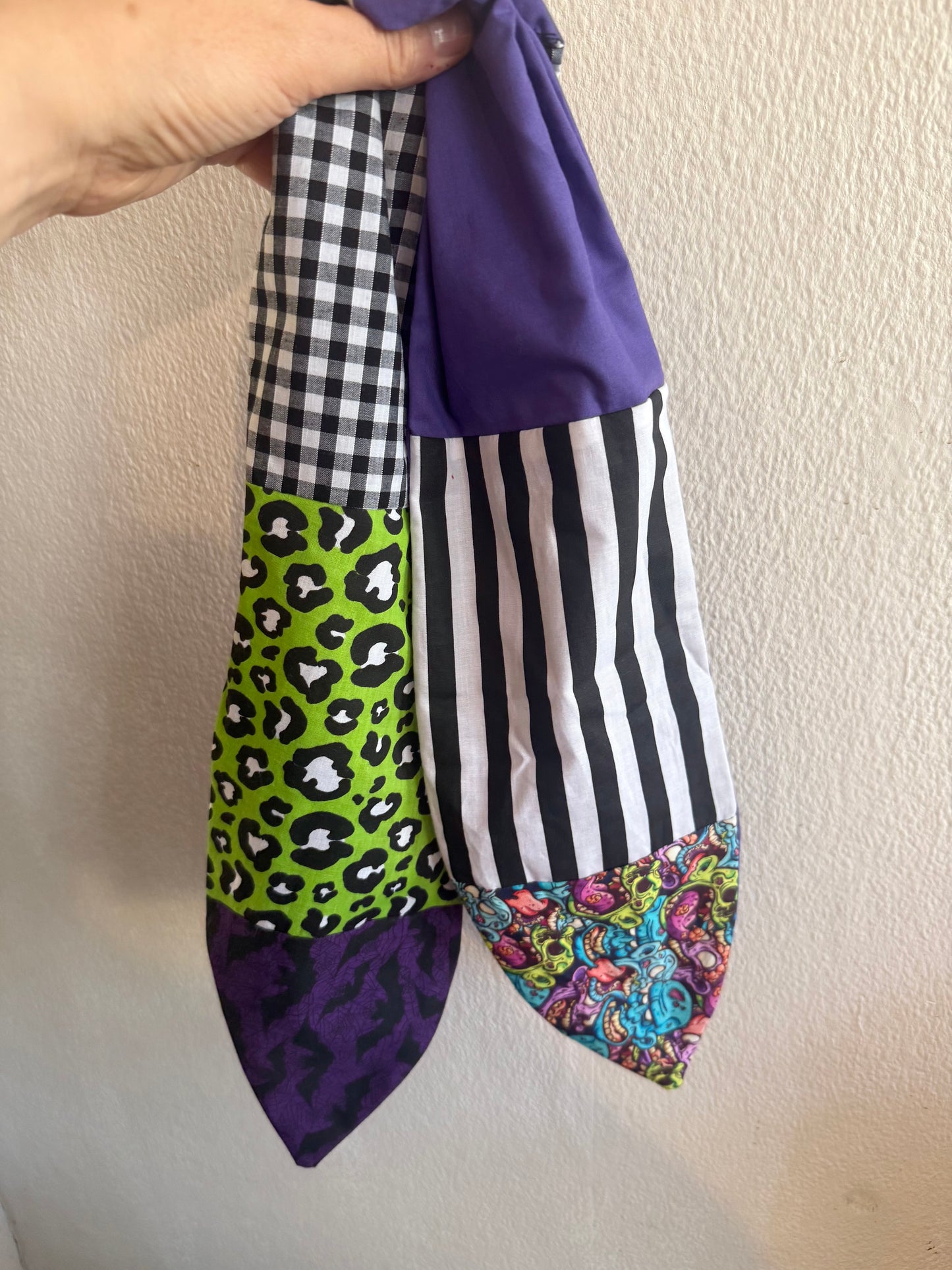 Patchwork Spooky Headscarf summerween halloween alternative