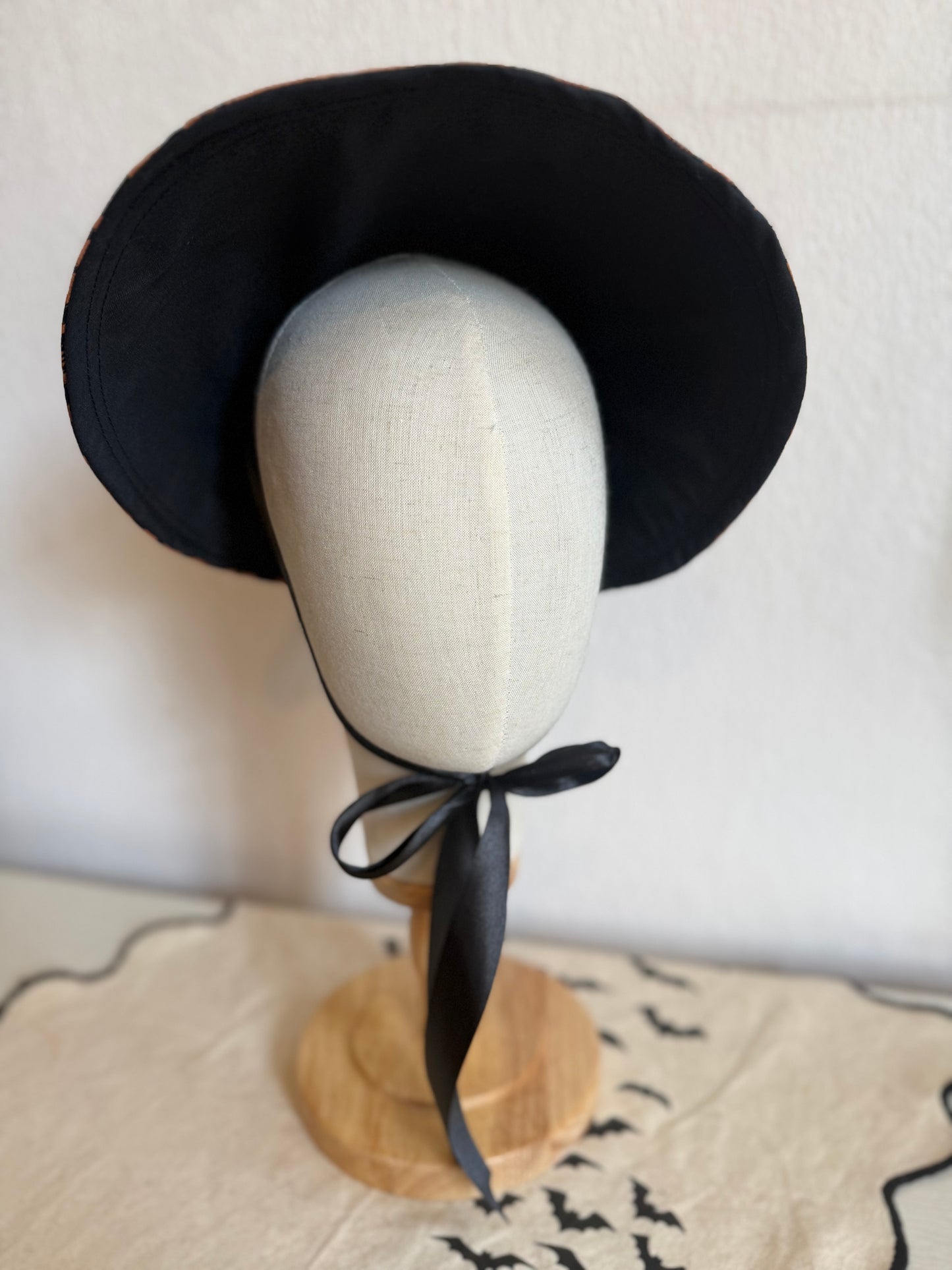 SALE ITEM: Tiger Print/Black Handmade Sun Hat