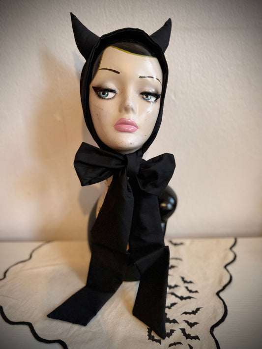 Little Devil Vintage Style Headband in Black
