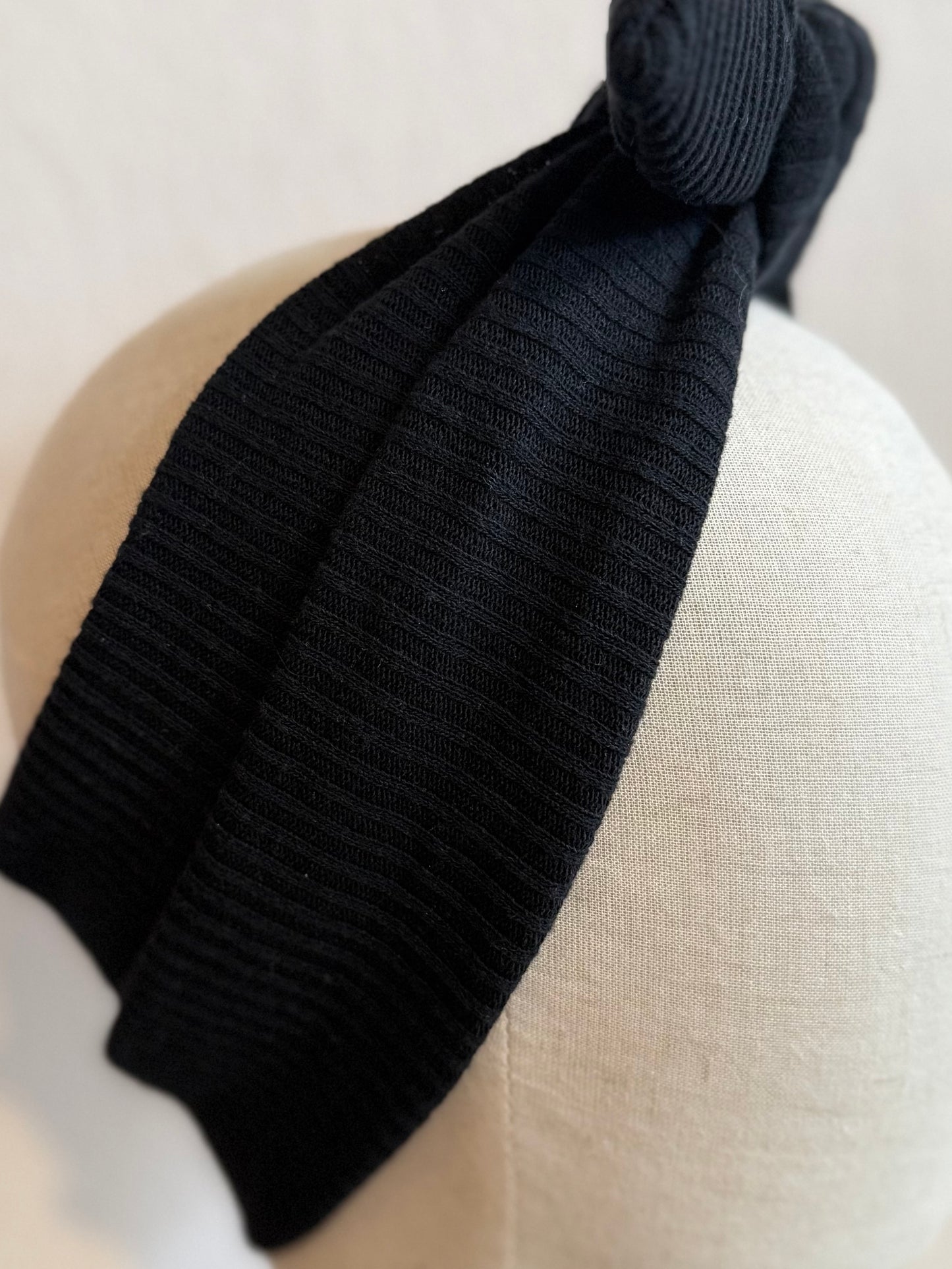 black jersey alternative headscarf headband