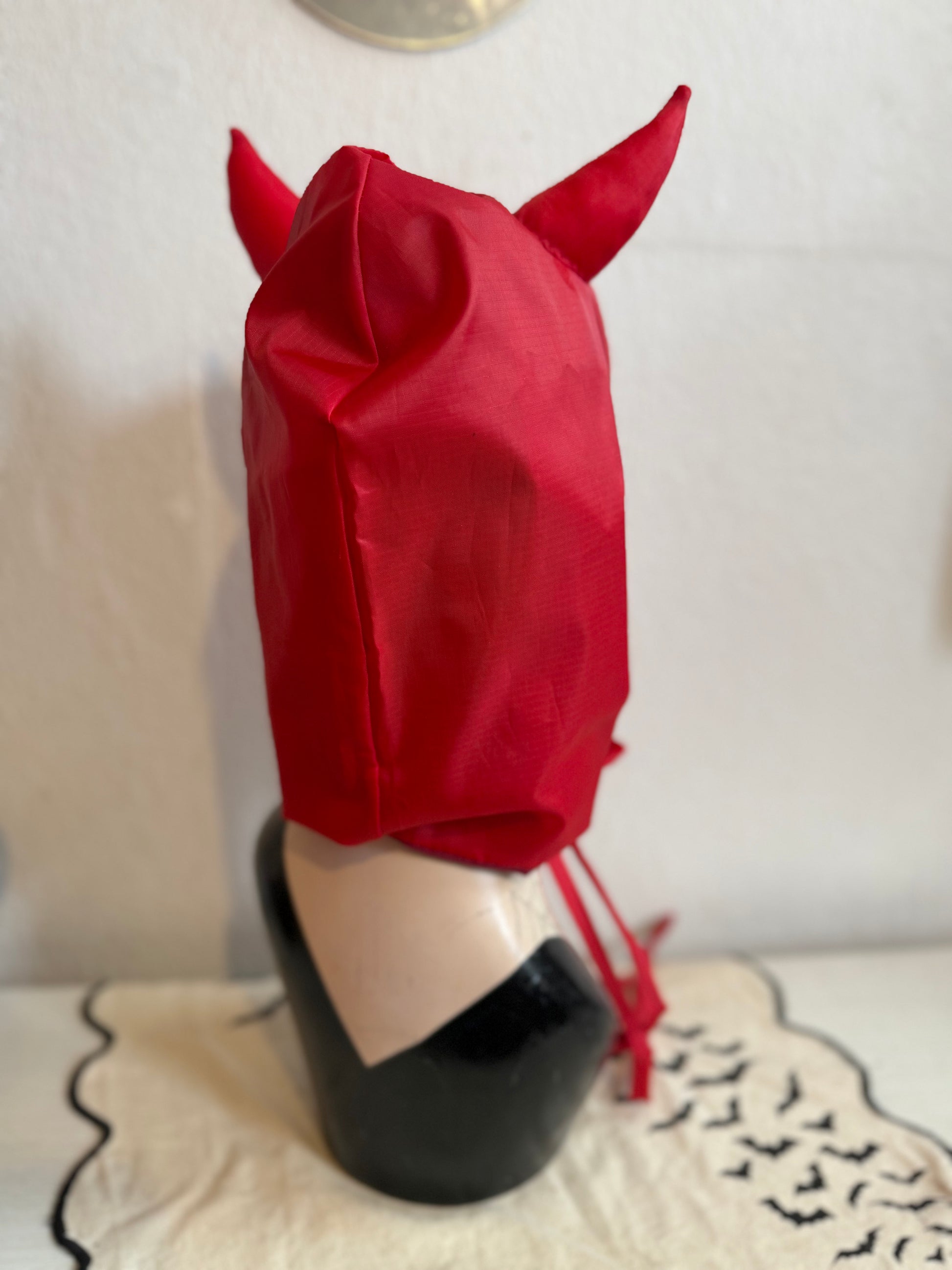 red devil horn rain hood water resistant festival hat 