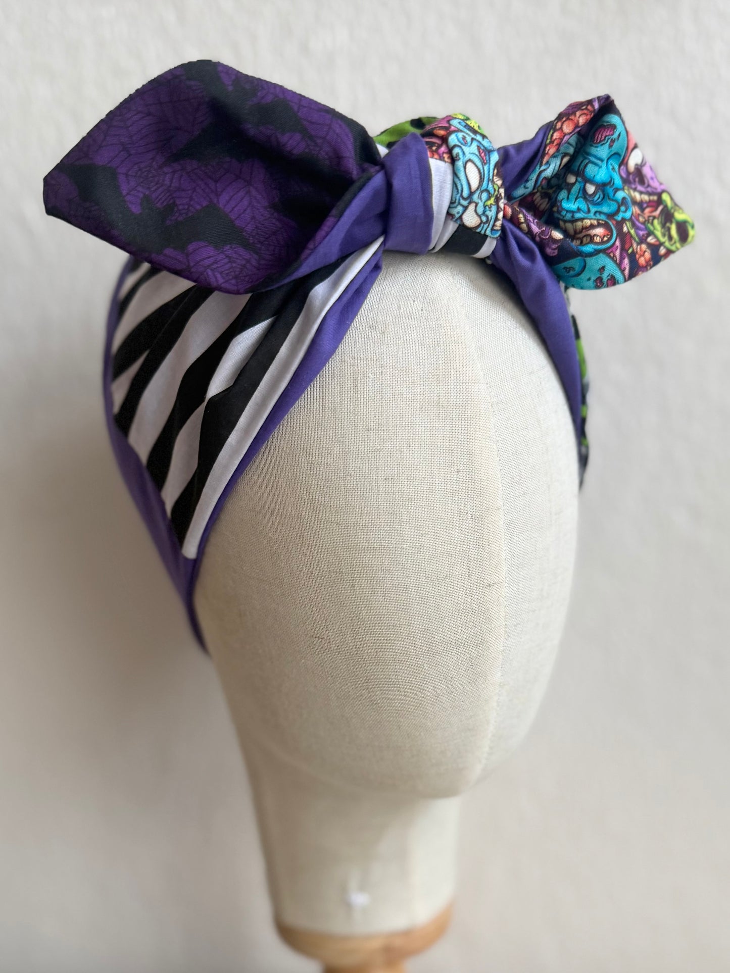Patchwork Spooky Headscarf summerween halloween alternative