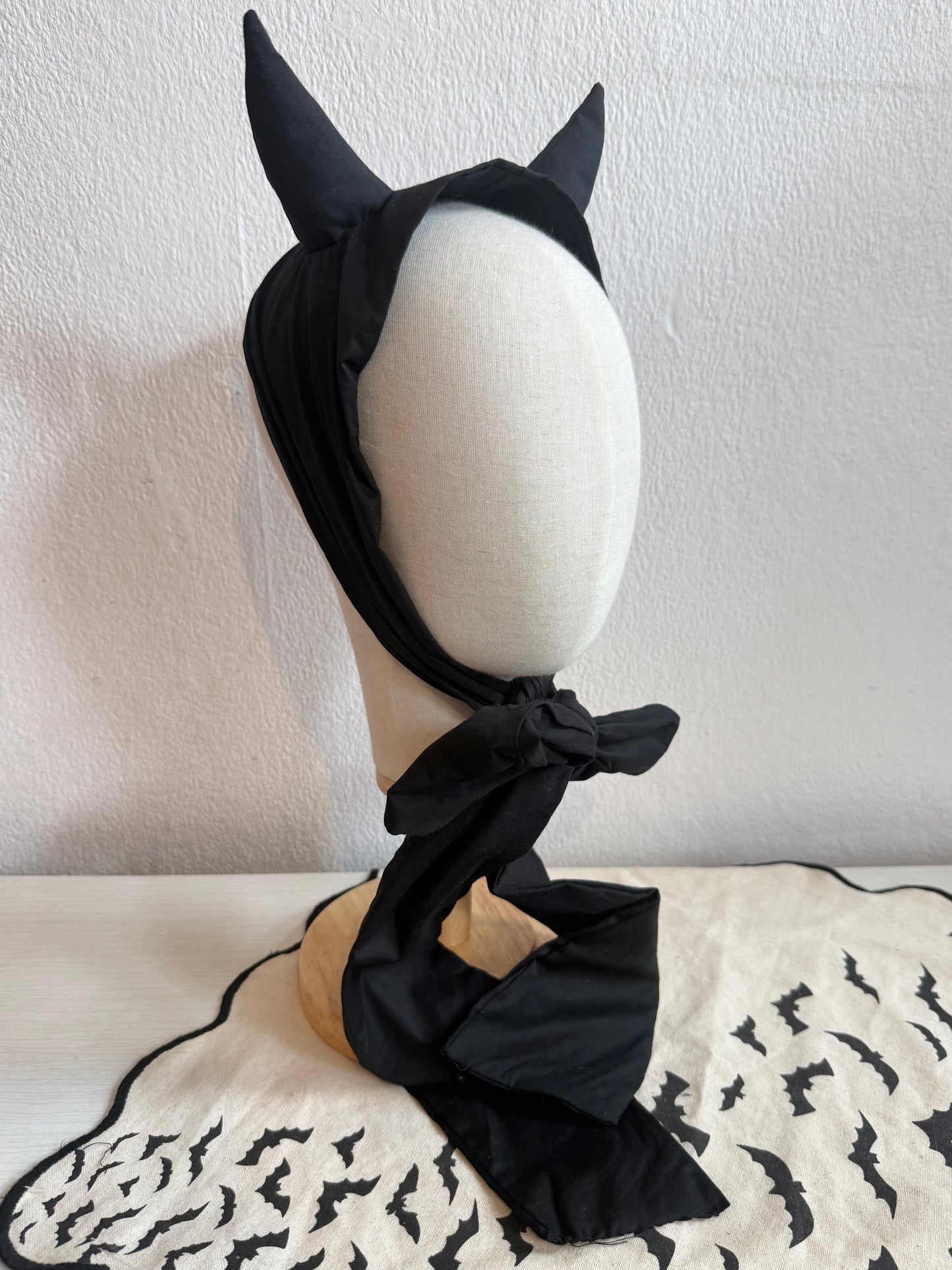 Black devil horn alternative hat headband